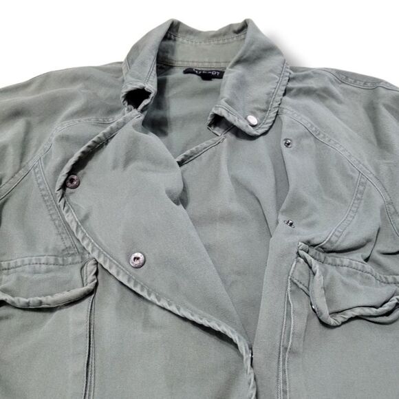 Margot Jacket Size Small Women's Moto Jacket Utility Jacket Bikercore Army Green - Picture 4 of 8